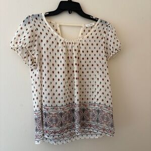 Boho Printed Blouse – Blu Pepper – Size M